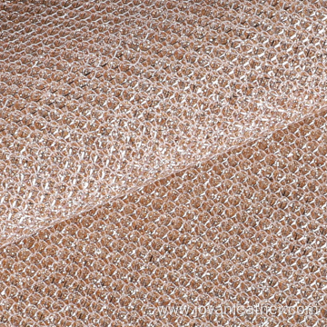 Anti-Mildew 0.6 Mm Thickness Glitter Faux Leather Fabric